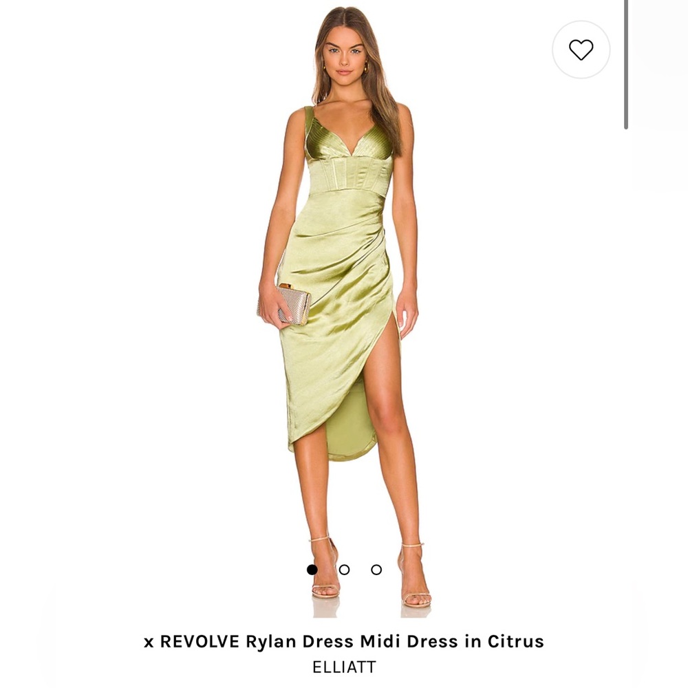 x REVOLVE Rylan Dress ELLIAT Midi Dress in Citrus size Small